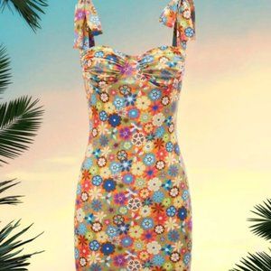 Boho Floral mini dress